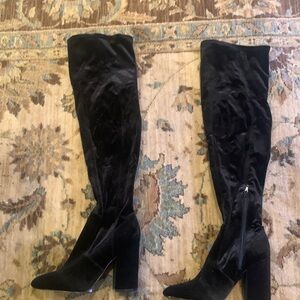 Black Ivanka Trump high heel boots